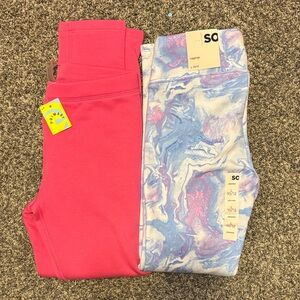 Two pairs of cozy leggings